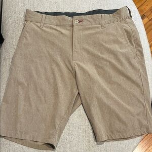 Burnside Tan Flat Front Shorts